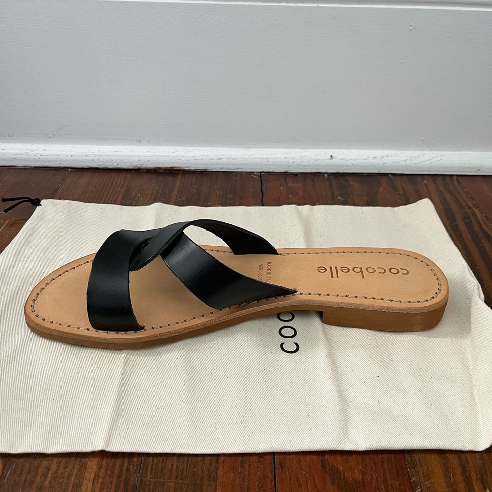 Cocobelle Black Leather Aloha Sandal, Brand NEW never worn.
